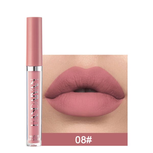 Handaiyan Matte Lip Glaze Liquid Lipstick Mini Tube Lip Gloss Waterproof Non Stick Cup Lip Gloss Genuine - Image 9