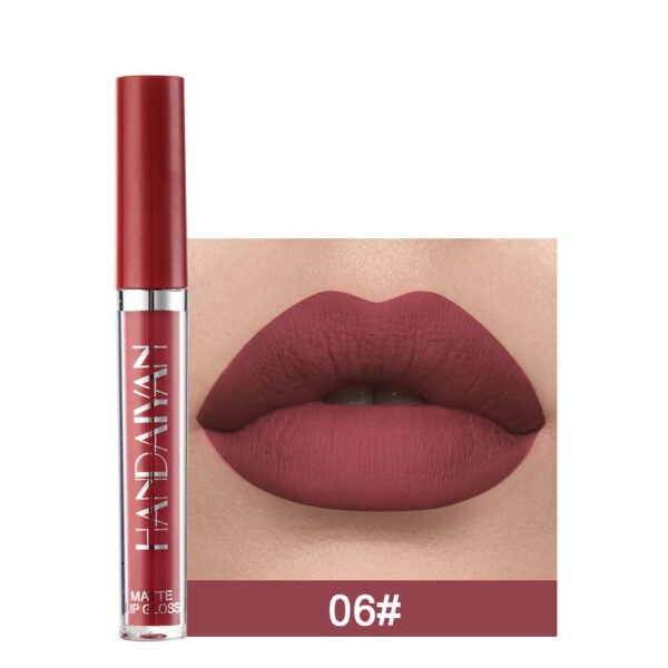Handaiyan Matte Lip Glaze Liquid Lipstick Mini Tube Lip Gloss Waterproof Non Stick Cup Lip Gloss Genuine - Image 2