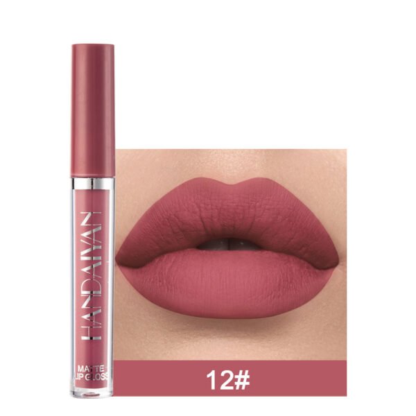 Handaiyan Matte Lip Glaze Liquid Lipstick Mini Tube Lip Gloss Waterproof Non Stick Cup Lip Gloss Genuine - Image 6