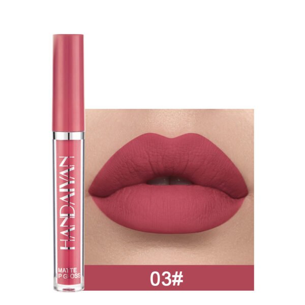 Handaiyan Matte Lip Glaze Liquid Lipstick Mini Tube Lip Gloss Waterproof Non Stick Cup Lip Gloss Genuine - Image 5