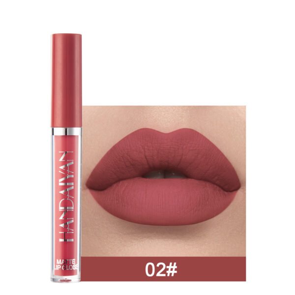 Handaiyan Matte Lip Glaze Liquid Lipstick Mini Tube Lip Gloss Waterproof Non Stick Cup Lip Gloss Genuine - Image 7