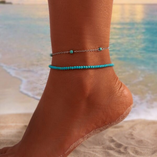 Bohemian Multi-layer Beaded Foot Ornaments Anklet - Image 8